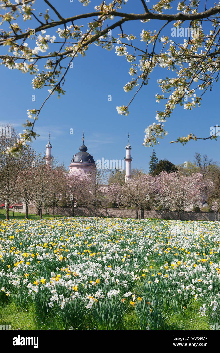 Deutschland, Baden-Württemberg, Schwetzingen, Moschee in den Schlossgarten, Feder Stockfoto