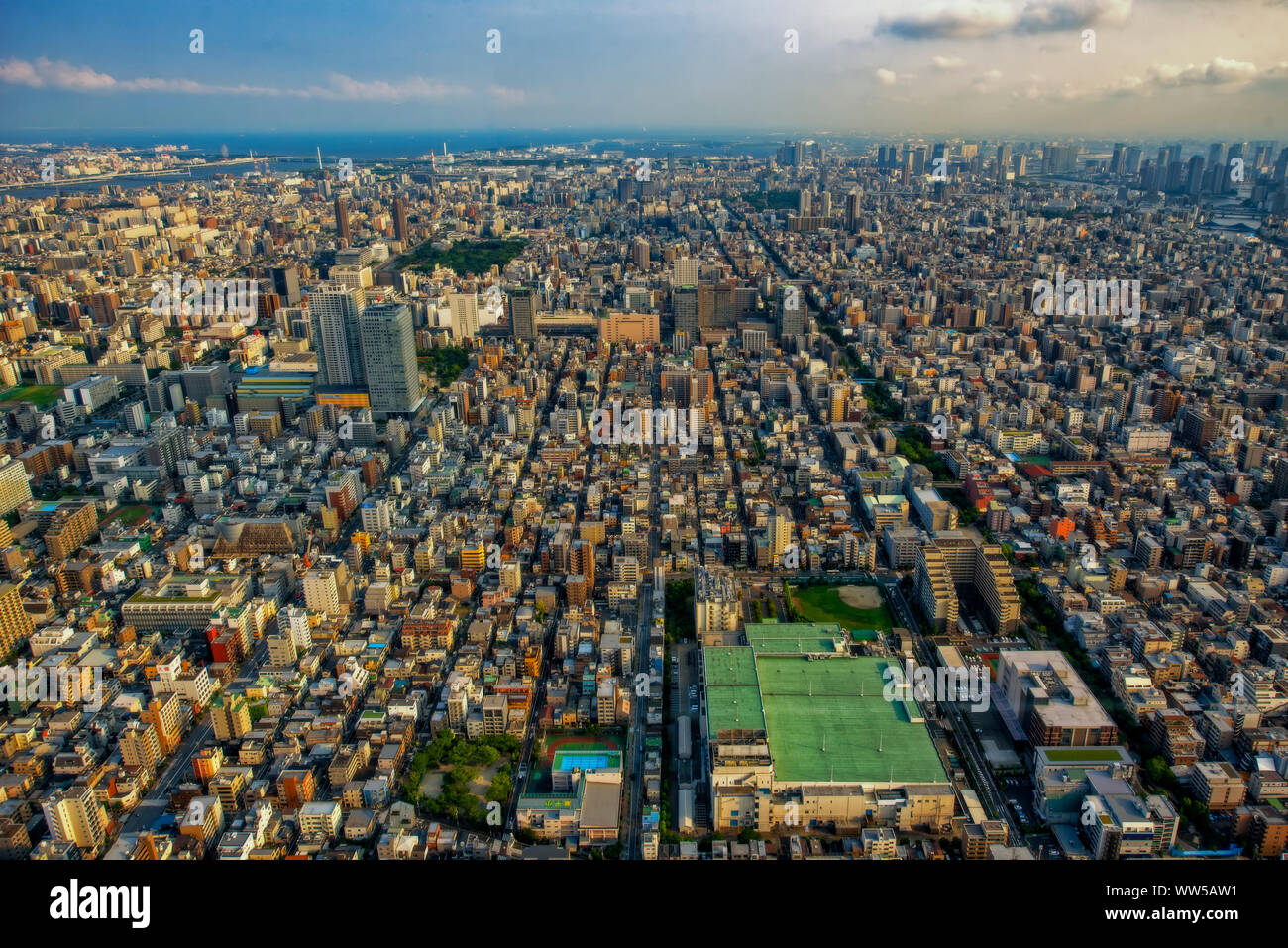 Antenne Stadtbild, Tokio, Honshu, Japan Stockfoto