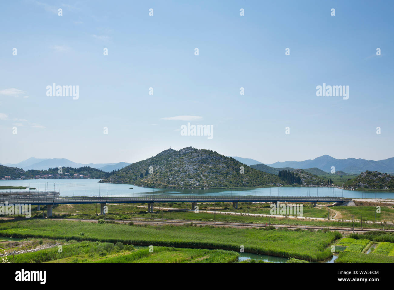Panorama der Landschaft in Kroatien, Costa Marina Stockfoto