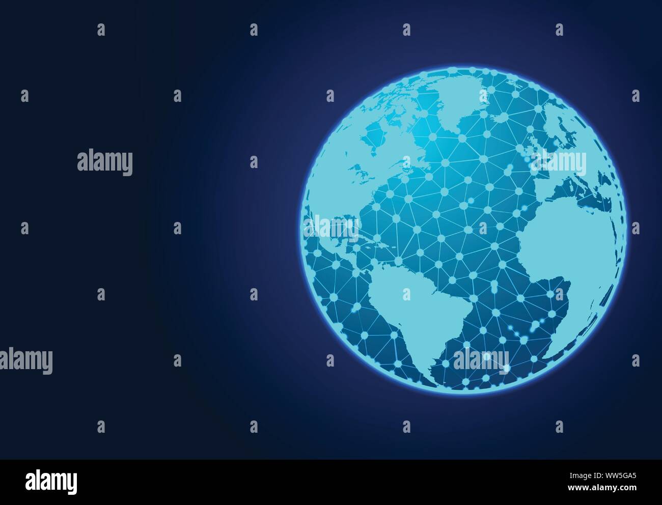 Welt Karte, Globus, abstrakte Low Poly Designs, von Linie und Punkt Drahtmodell, Vektor, Abbildung Stock Vektor