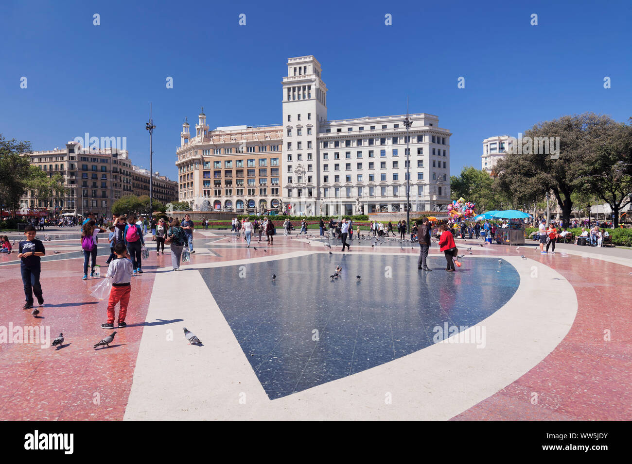 Placa de Catalunya, Barcelona, Katalonien, Spanien Stockfoto