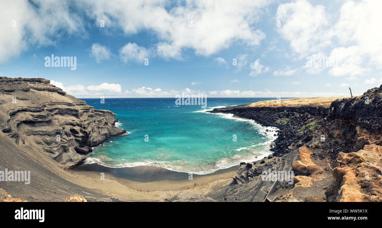 Einsame Bucht, Big Island, Hawaii, USA Stockfoto
