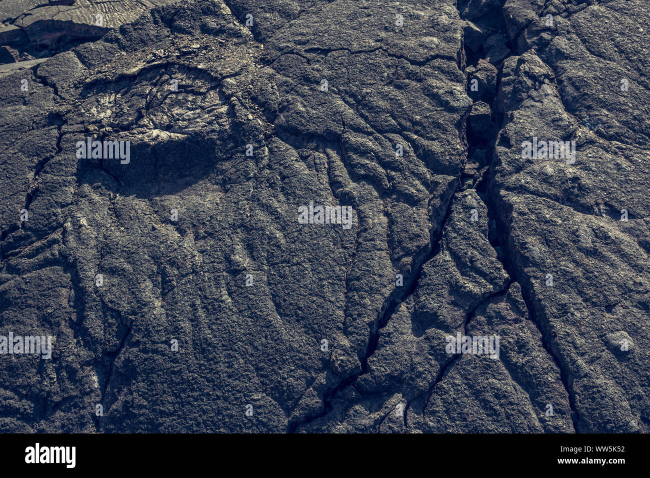 Erstarrter Lava Rock, Nahaufnahme, Volcanoes National Park, Big Island, Hawaii, USA Stockfoto