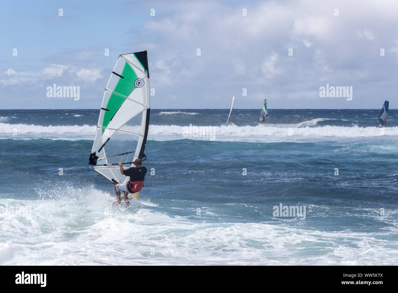 Wind surfer, Maui, Hawaii, USA Stockfoto