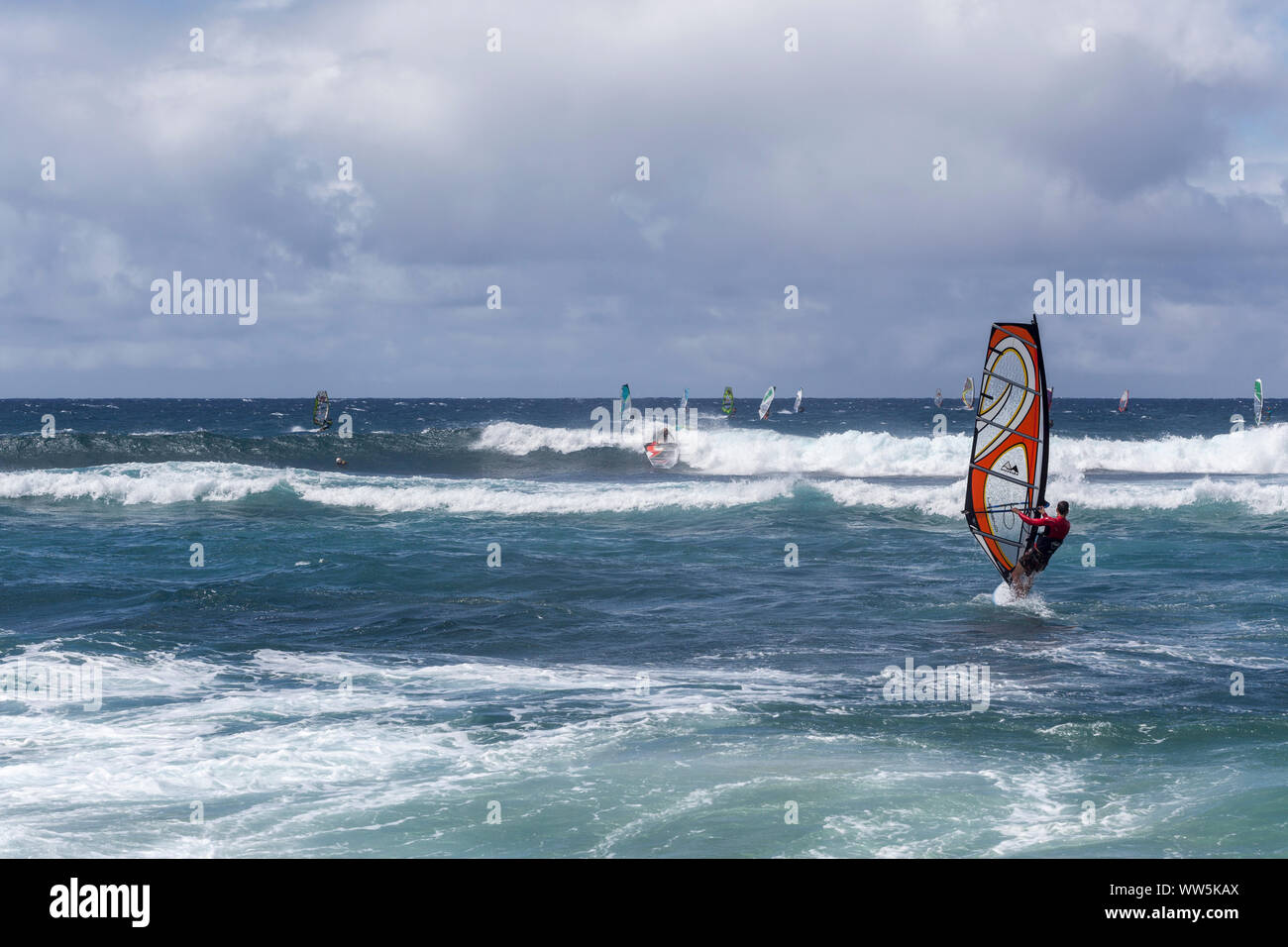 Wind surfer, Maui, Hawaii, USA Stockfoto