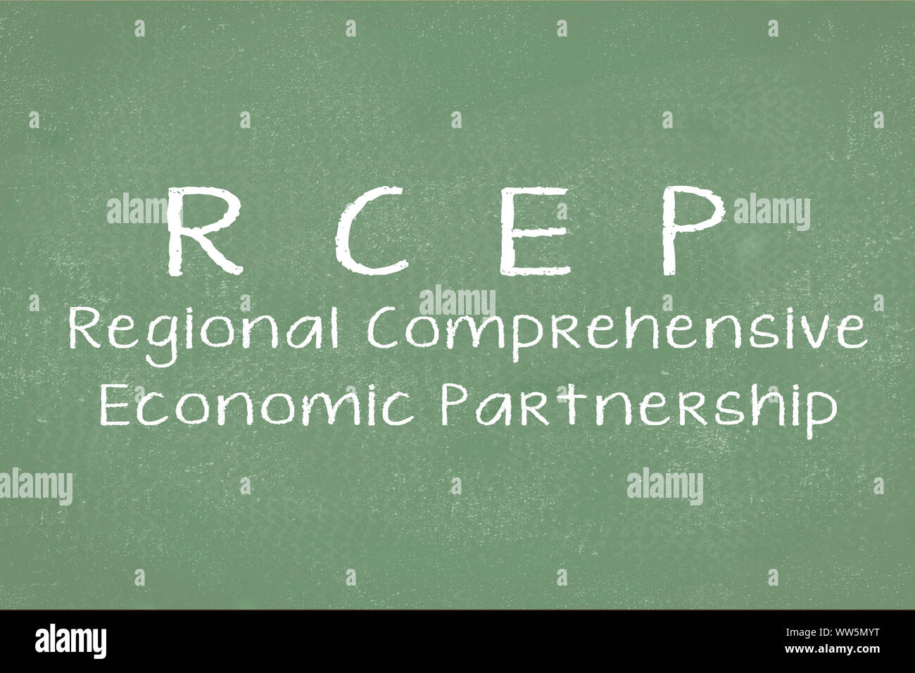 Konzeptionelle business trade Abbildung mit den Worten RCEP oder regionale wirtschaftliche Partnerschaft Stockfoto