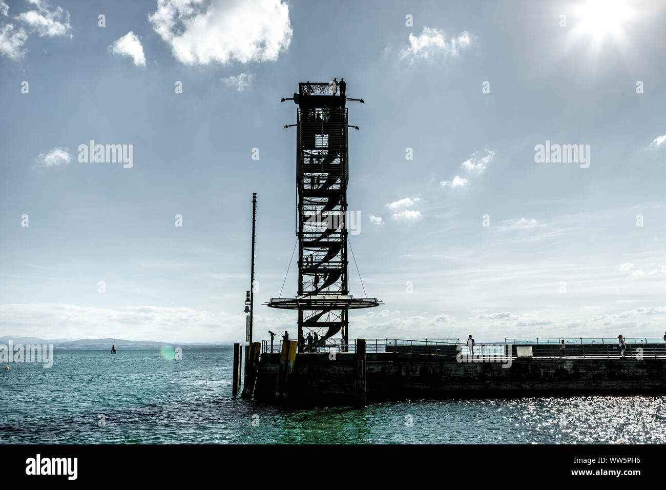 Hafen in Friedrichshafen. Stockfoto