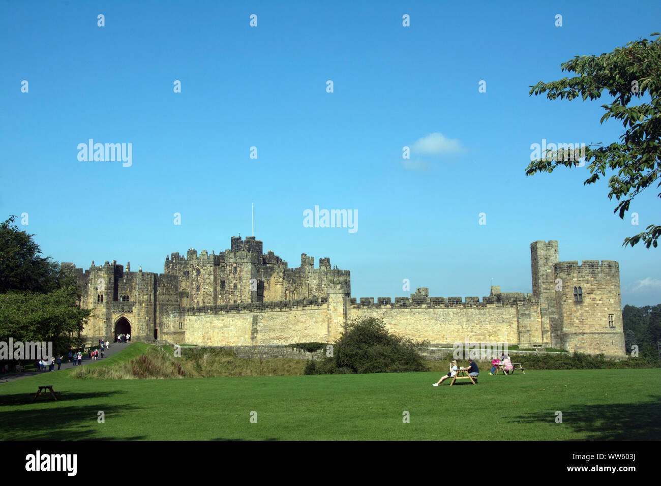 NORTHUMBERLAND; Alnwick Castle Stockfoto