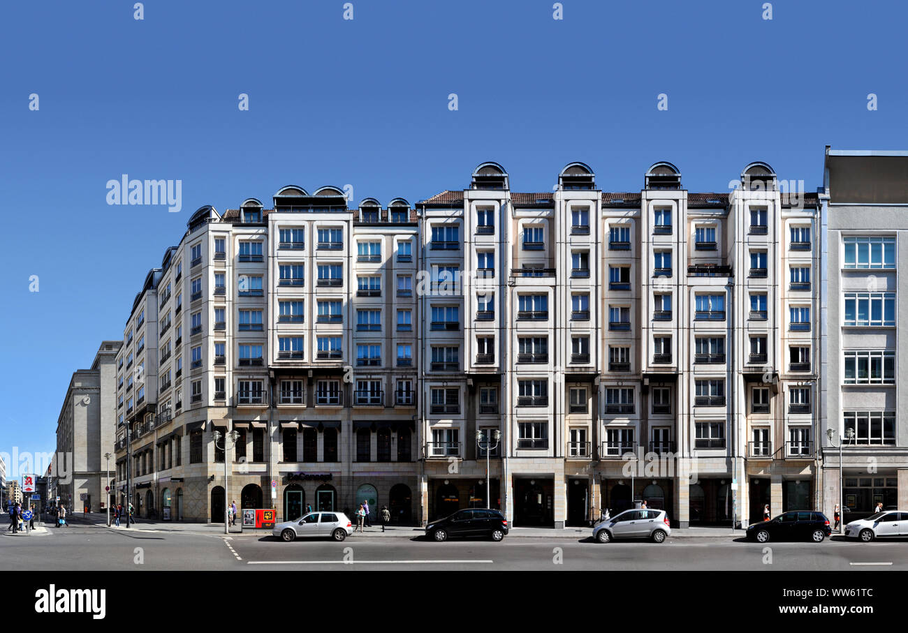 Deutschland, Berlin, Friedrichstraße in der linearen Darstellung, streetline multiperspektivische Fotografie, Stockfoto