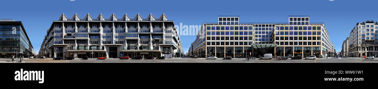 Deutschland, Berlin, Friedrichstraße in der linearen Darstellung, streetline multiperspektivische Fotografie, Stockfoto