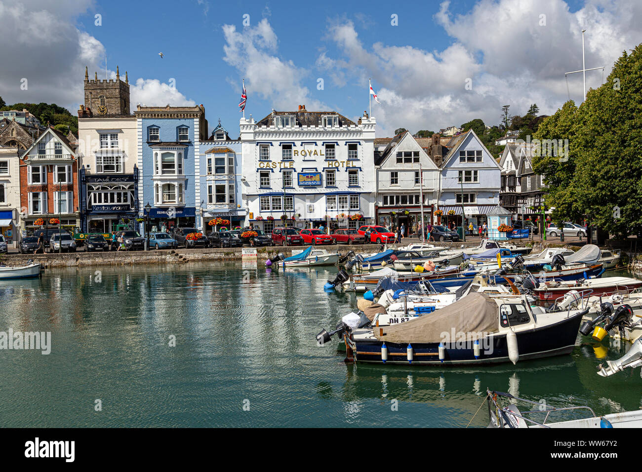 Dartmouth - England, Devon, nautische Schiff, Architektur, Blau, Außen, Geschäft, Stadtbild, Küste, Dart River, England, Umwelt, Stockfoto