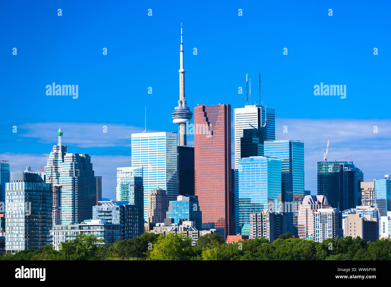 Moder Toronto Skyline im Sommer, Ontario, Kanada Stockfoto