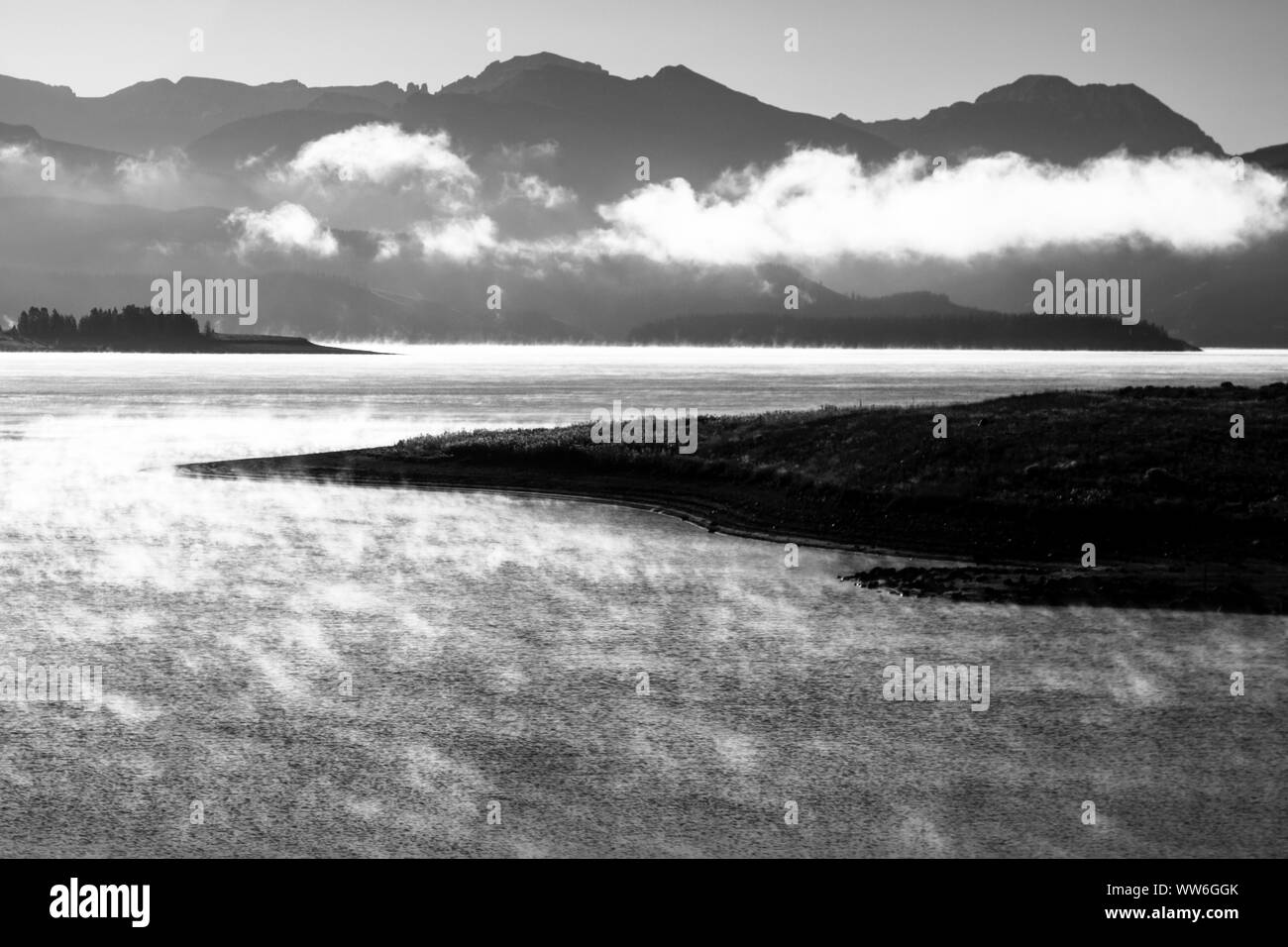 Grand Lake in den Rocky Mountains National Park Stockfoto