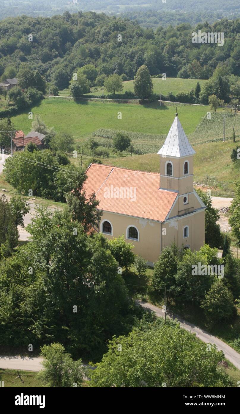 Kirche Unserer Lieben Frau von Lourdes und St. Joseph in der Barilovicki Leskovac, Kroatien Stockfoto