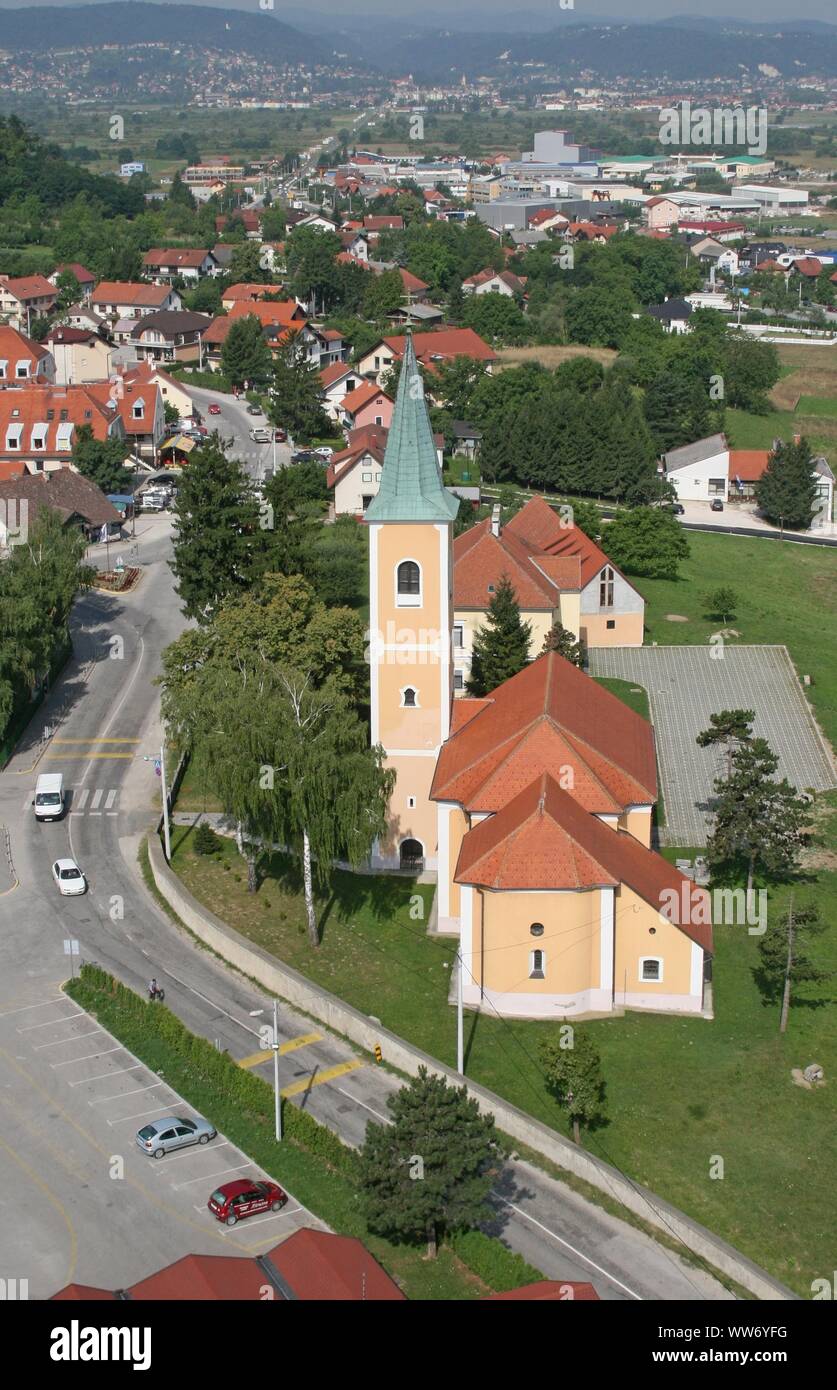 Pfarrkirche der Heiligen Dreifaltigkeit in Sveta Nedelja, Kroatien Stockfoto