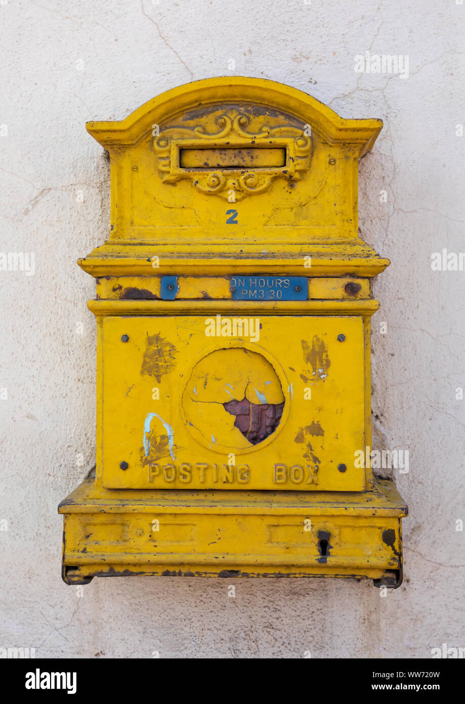 Briefkasten von Engländer Kolonialzeiten, Central region, Asmara, Eritrea Stockfoto