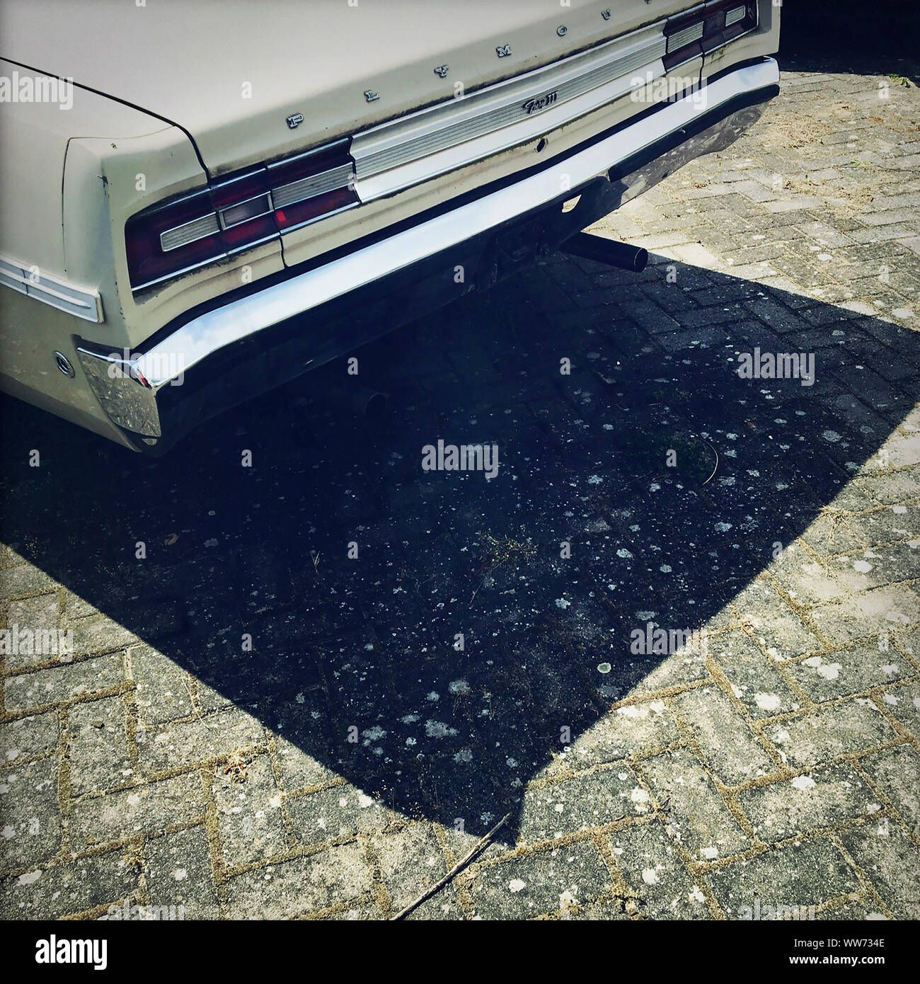 Oldtimer, hinten, car Heckflosse, Stoßfänger, Stockfoto