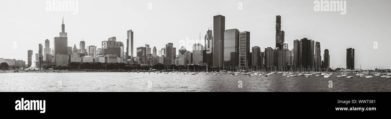 Skyline von Chicago im Sommer 2019 Stockfoto