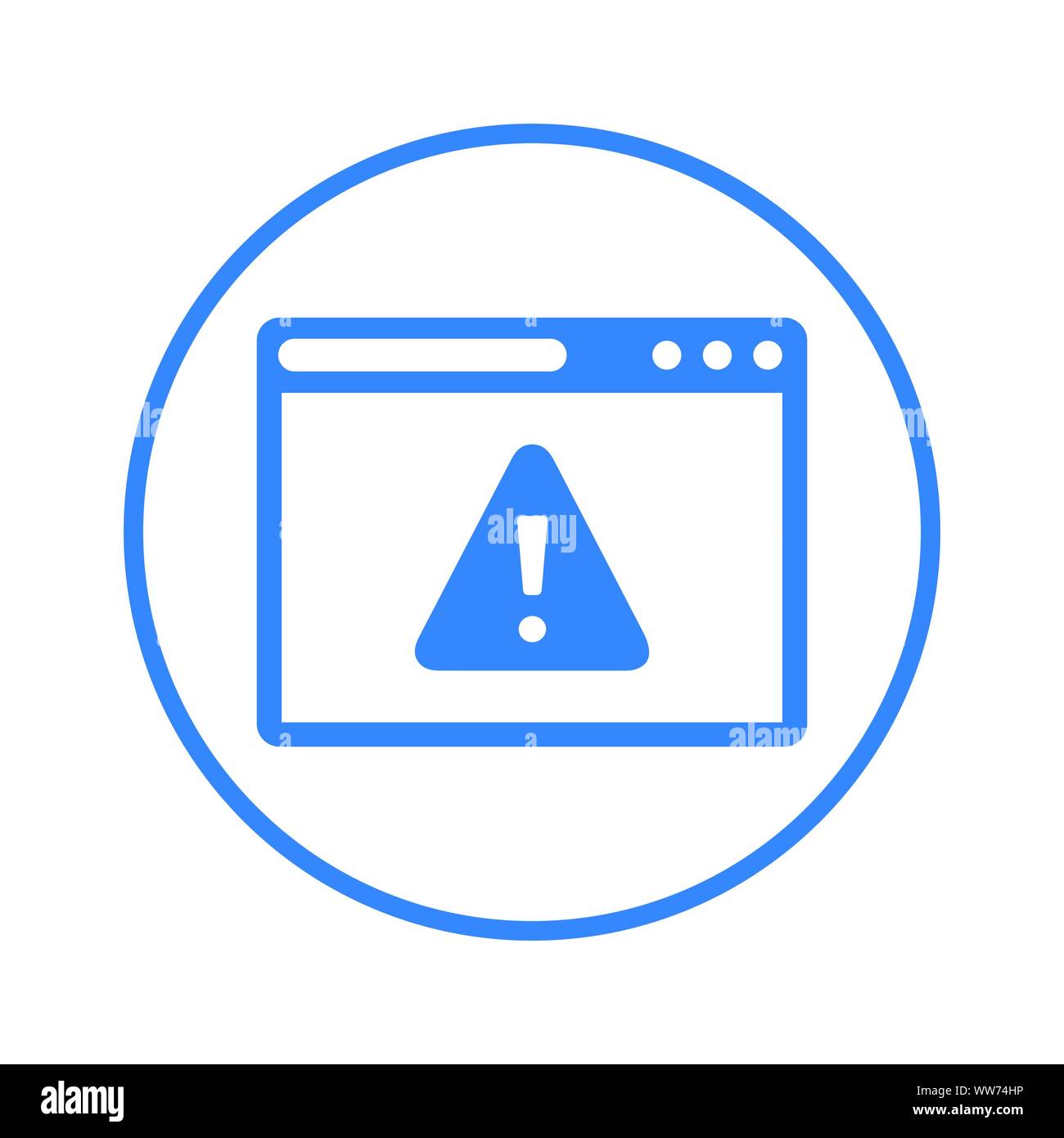 Gut organisiert und voll editierbar Browser, Fehler, Warnung, Seite, unterbrochene Verbindung Symbol für jede Verwendung wie Printmedien, Web, kommerzielle Nutzung oder jede Art von Stock Vektor