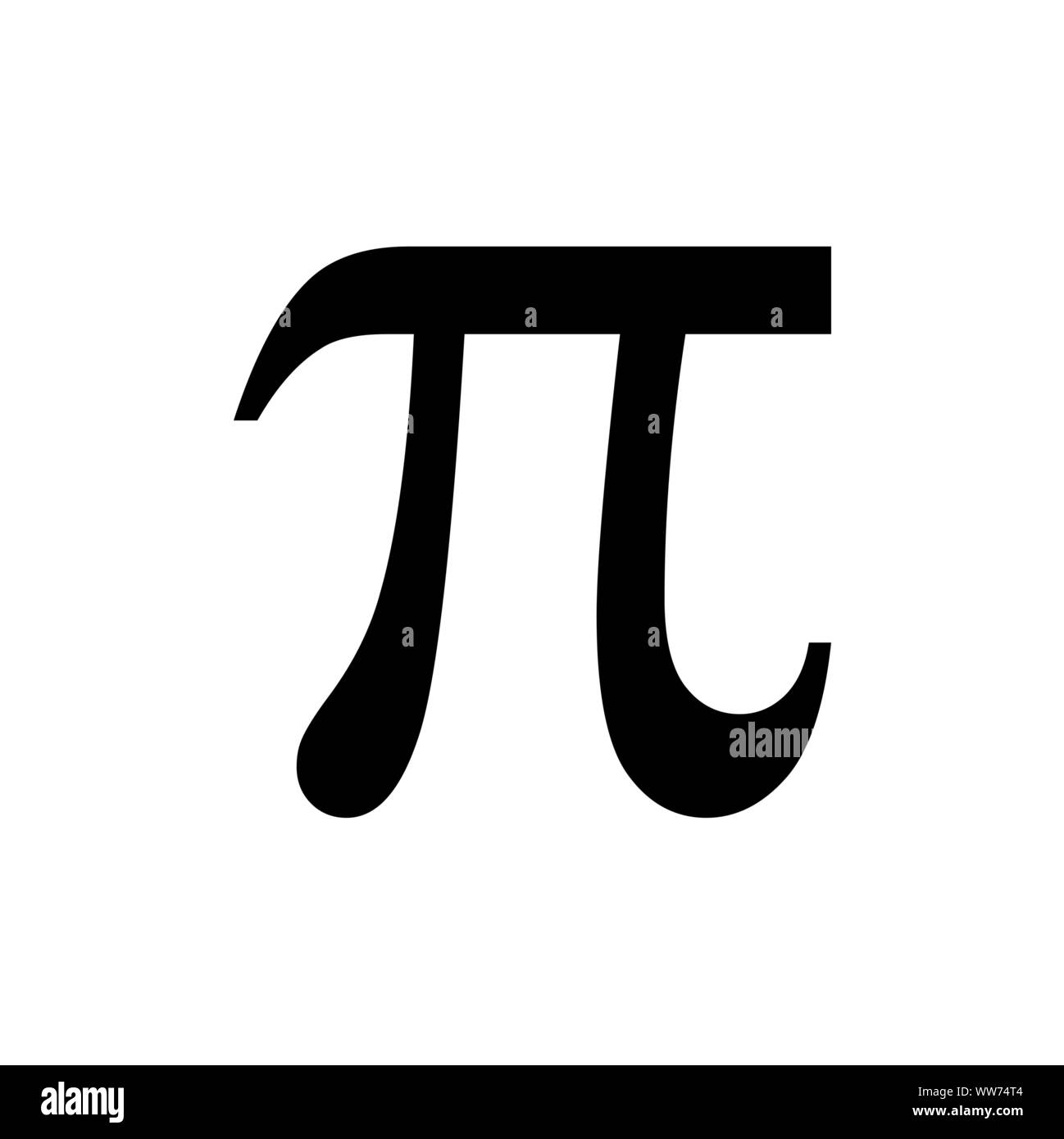 Schwarze Symbol für Pi Stock Vektor
