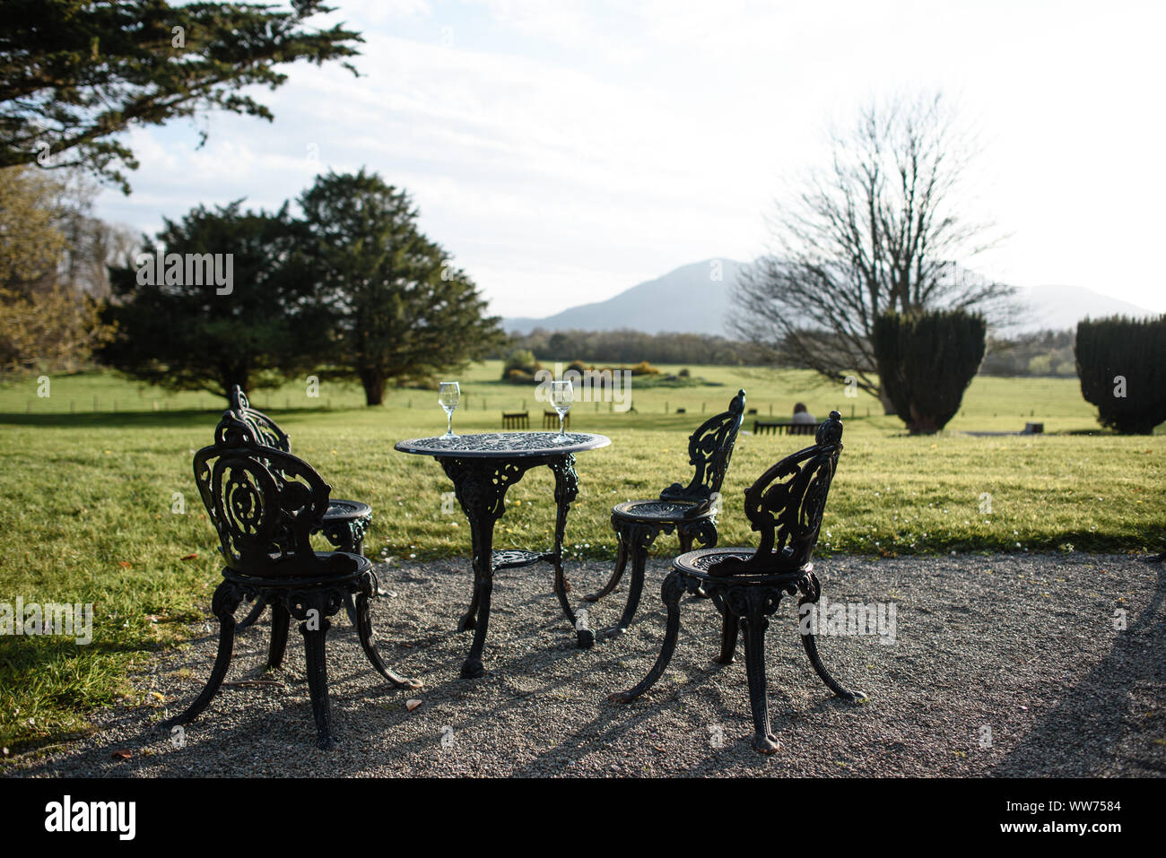 Garten eines Manor House in Irland Stockfoto