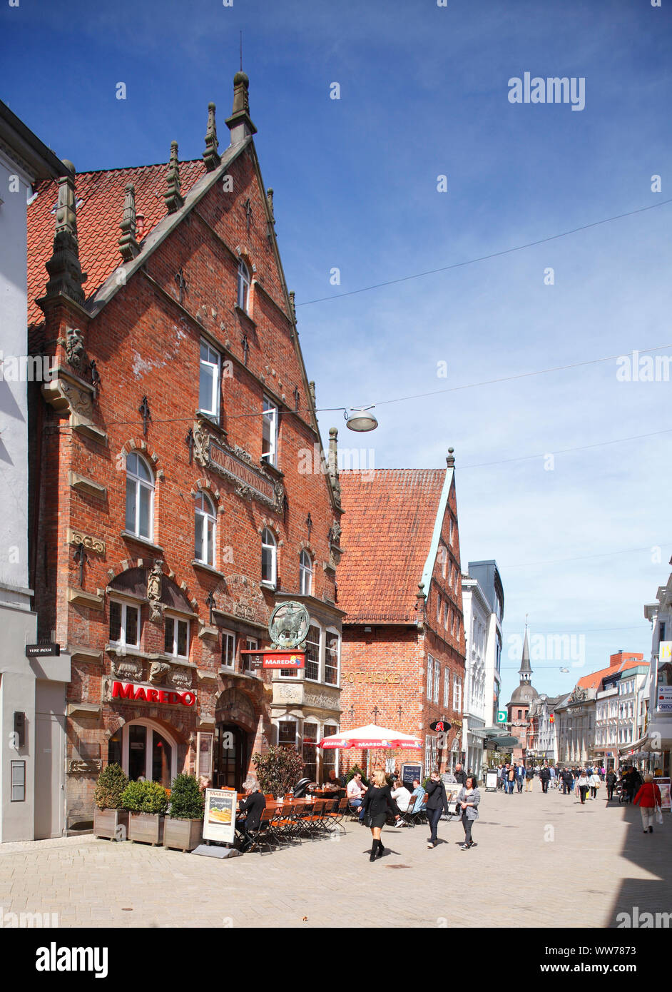 Graf Anton Günther House, historischen Gebäude, Lange Straße Fußgängerzone, Stadt Oldenburg im Landkreis Oldenburg, Niedersachsen, Deutschland, Europa Stockfoto