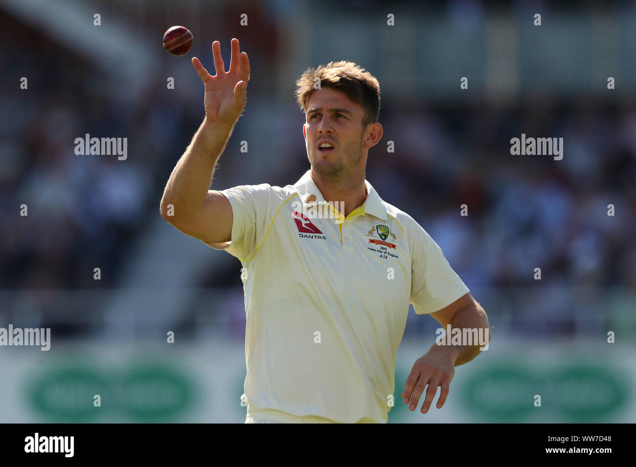 London, Großbritannien. 13 Sep, 2019. Mitchell Marsh von Australien in Tag zwei des 5. Specsavers Asche Test Match, Am Kia Oval Cricket Ground, London, England. Credit: ESPA/Alamy leben Nachrichten Stockfoto