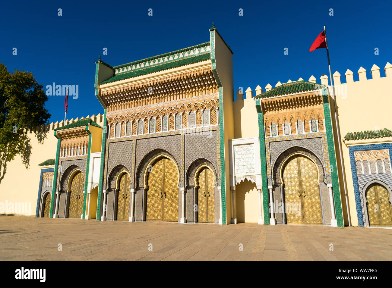 Marokko, königlichen Stadt Fes, Dar el Makzehn (Royal Palace) Stockfoto