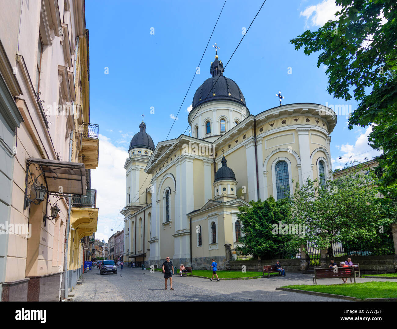 Lemberg (Lwiw, Lemberg): Verklärung Kirche in, Oblast Lwiw, Ukraine Stockfoto