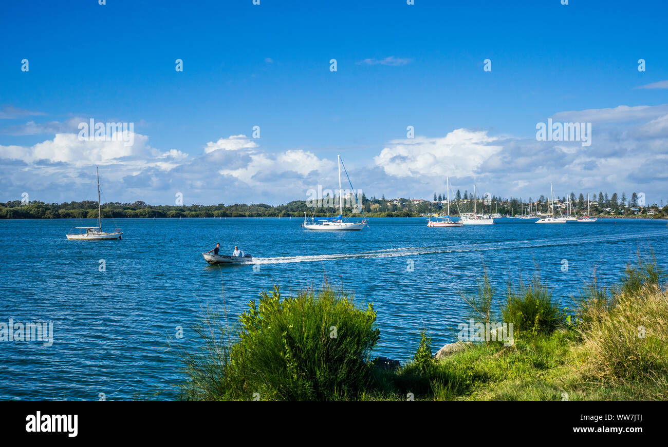 Clarence River bei Yamba, nördlichen Flüsse region, New South Wales, Australien Stockfoto