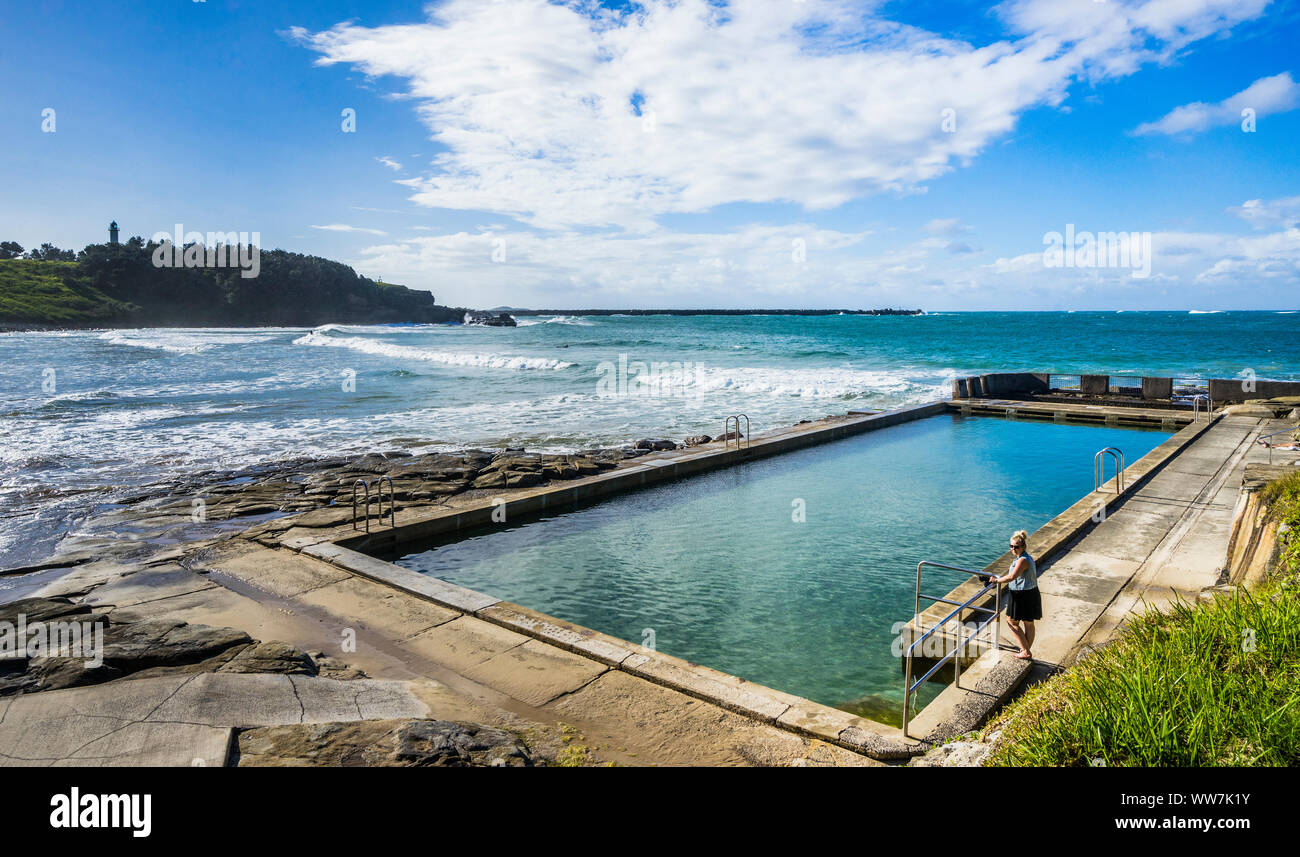 Pool am Strand, Yamba Yamba, nördlichen Flüsse region, New South Wales, Australien Stockfoto