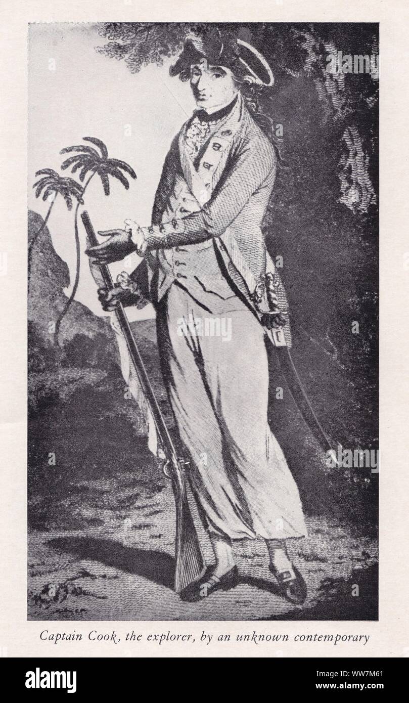 Buchen Sie Platte/Drucken von 'Captain Cook'. British Explorer, Navigator, Kartograph und Kapitän in der Royal Navy. 1728 - 1779. Stockfoto