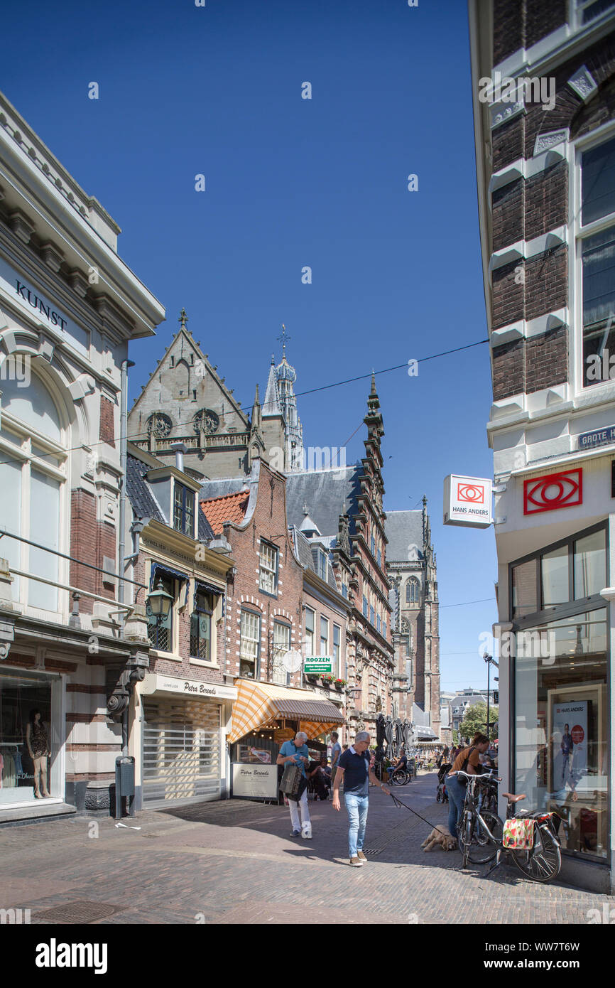 Niederlande, Haarlem, Stadtzentrum Stockfoto