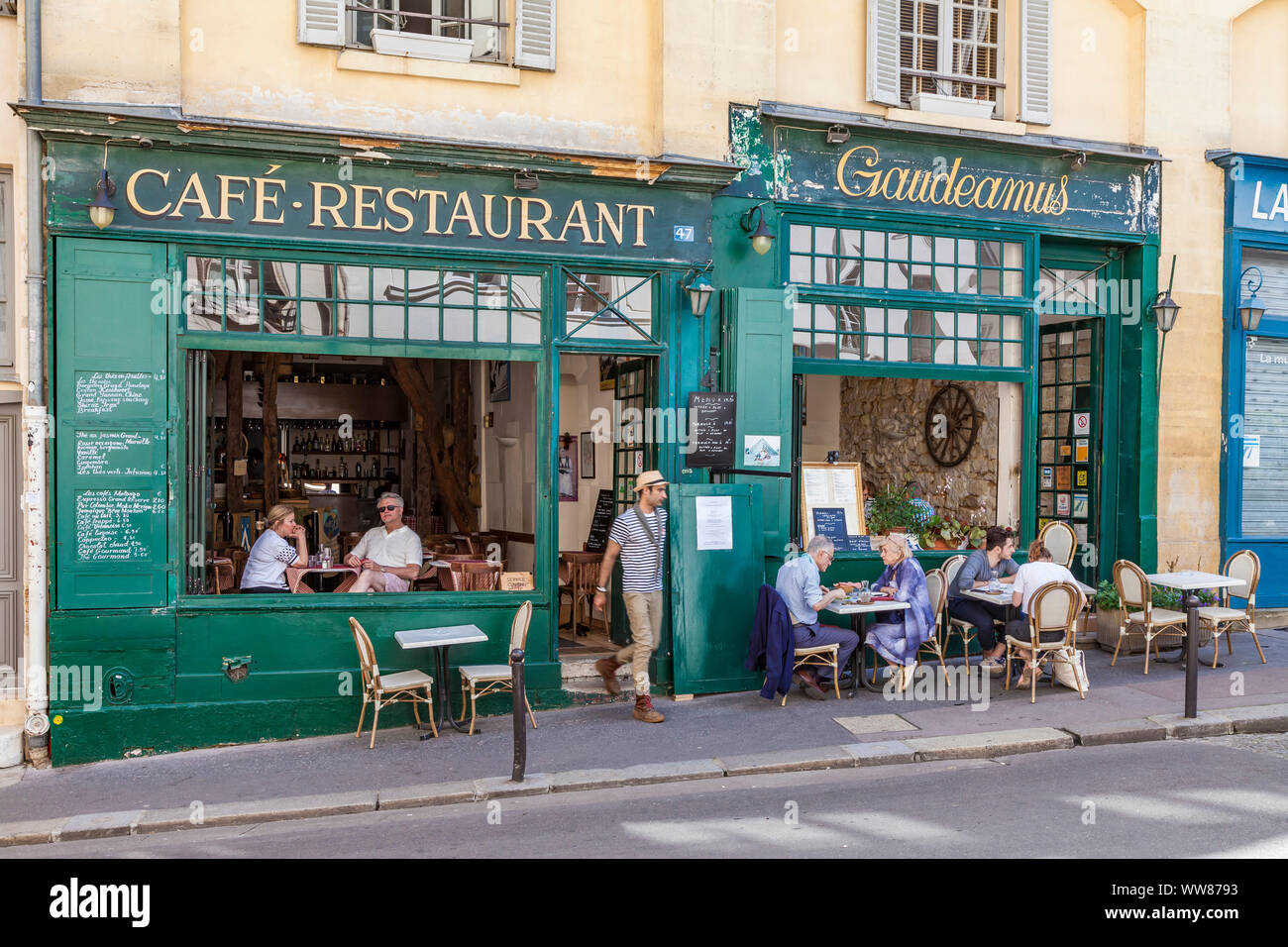 Frankreich, Paris, Quartier Latin, Cafe Restaurant Gaudeamus Stockfoto