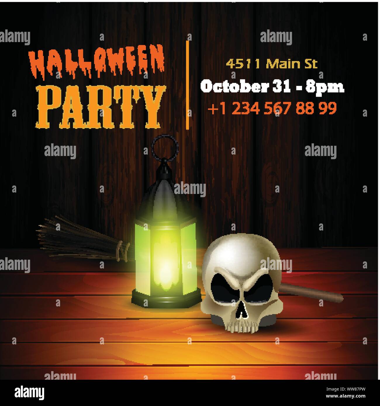 Halloween Vektor- oder Hintergrund. Vector Art. Stock Vektor