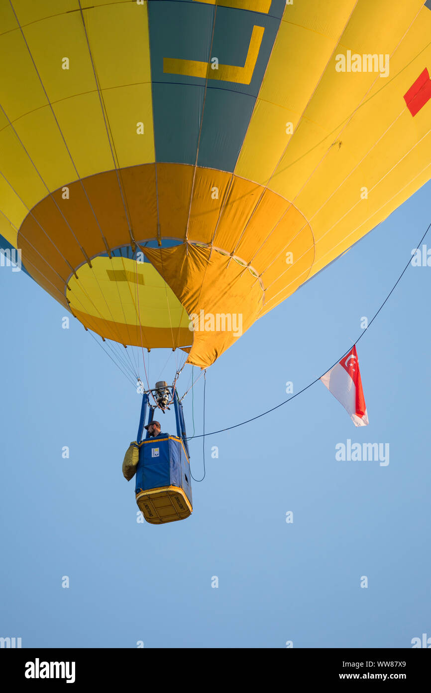 Die ballonfahrer im Heißluftballon-Weltmeisterschaft vom 18. - 25. August 2018 in der Nähe von Groß-Siegharts, Waldviertel, Niederösterreich, Österreich Stockfoto