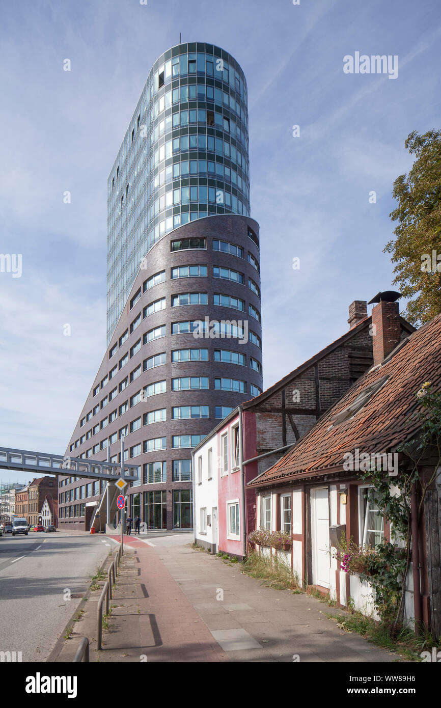 Bürogebäude Channel Tower, Channel Harburg, Harburg, Hansestadt Hamburg, Deutschland, Europa Stockfoto