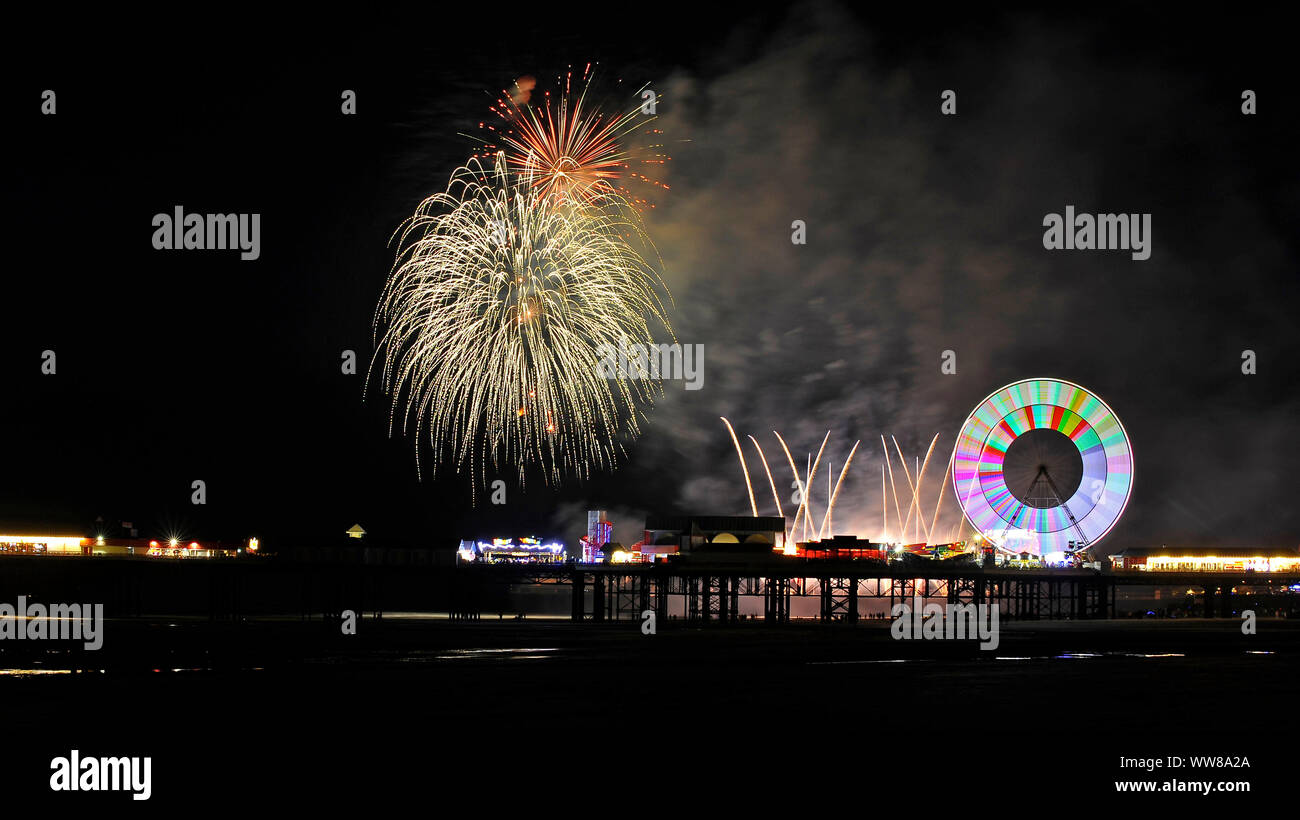 Welt Feuerwerk Meisterschaften in Blackpool 2019 Stockfoto