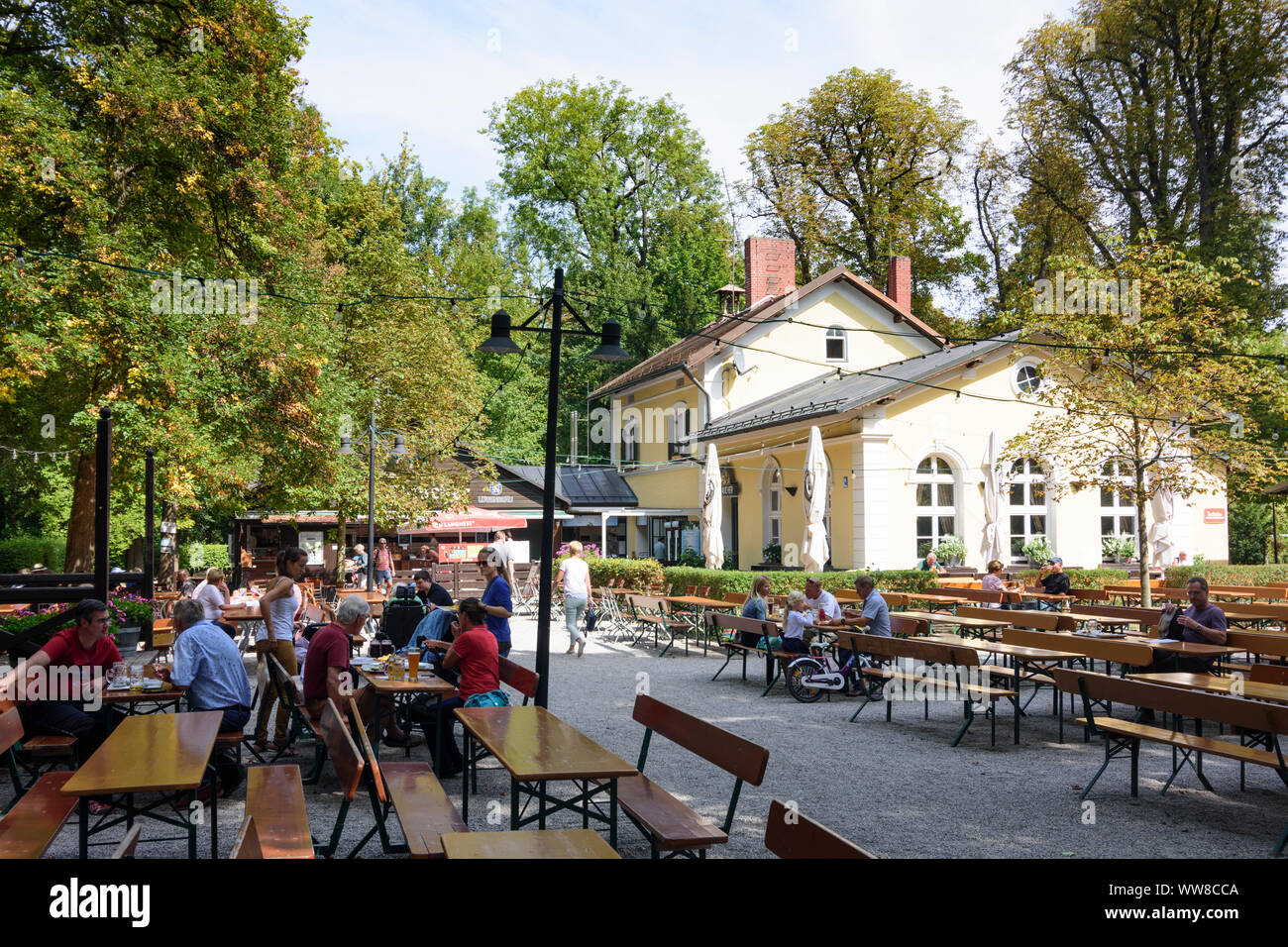 Biergarten zum flaucher Fotos und Bildmaterial in hoher Auflösung Alamy
