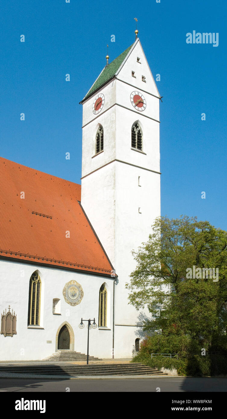 Deutschland, Baden-württemberg, Riedlingen an der Donau, Altstadt, Deutschen Timber-Frame Straße, Oberschwaben, Pfarrkirche St. Georg. Stockfoto