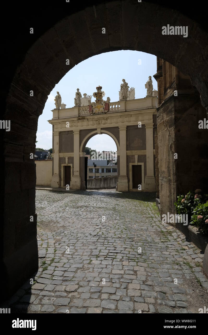 Altenburg Residenz Schloss mit Schlosspark und Orangerie im Skat Stadt Altenburg, Thüringen, Deutschland Stockfoto