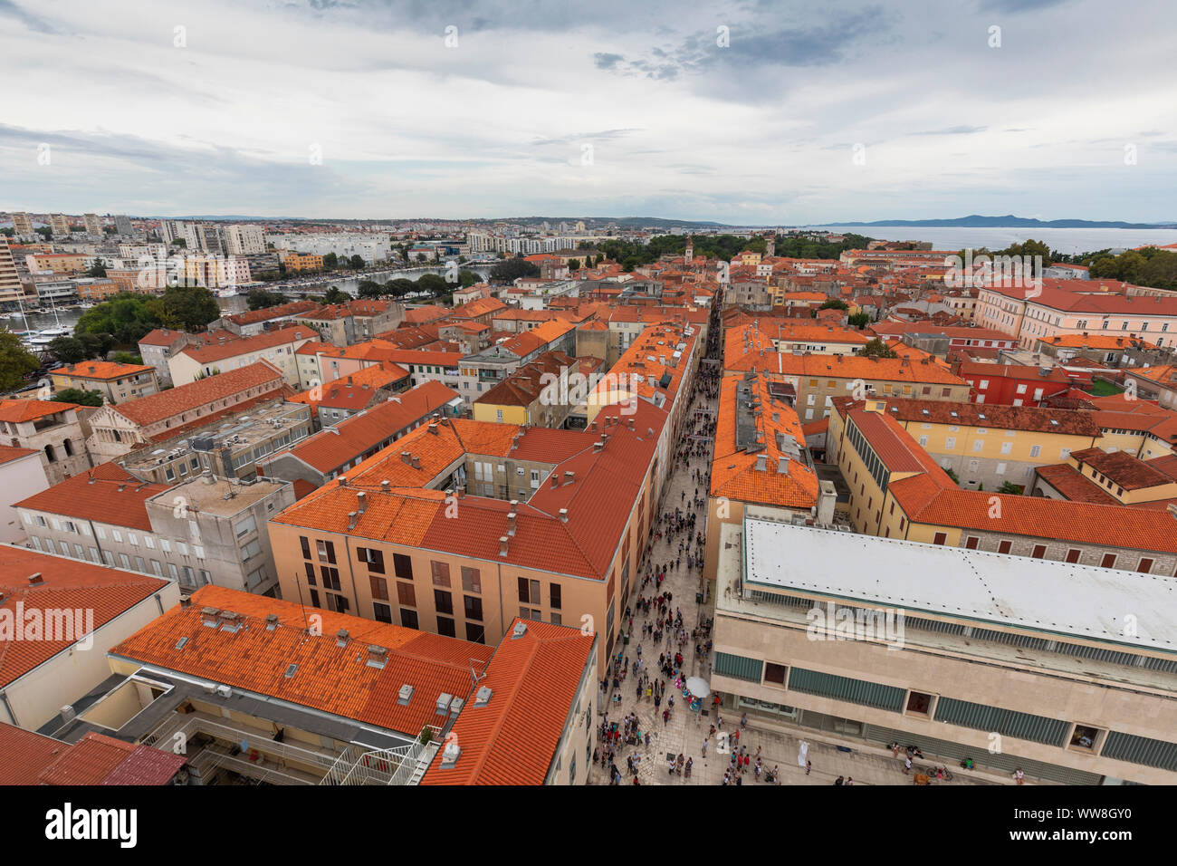 Ansicht von zardar/Zara Altstadt, Dalmatien, Kroatien Stockfoto