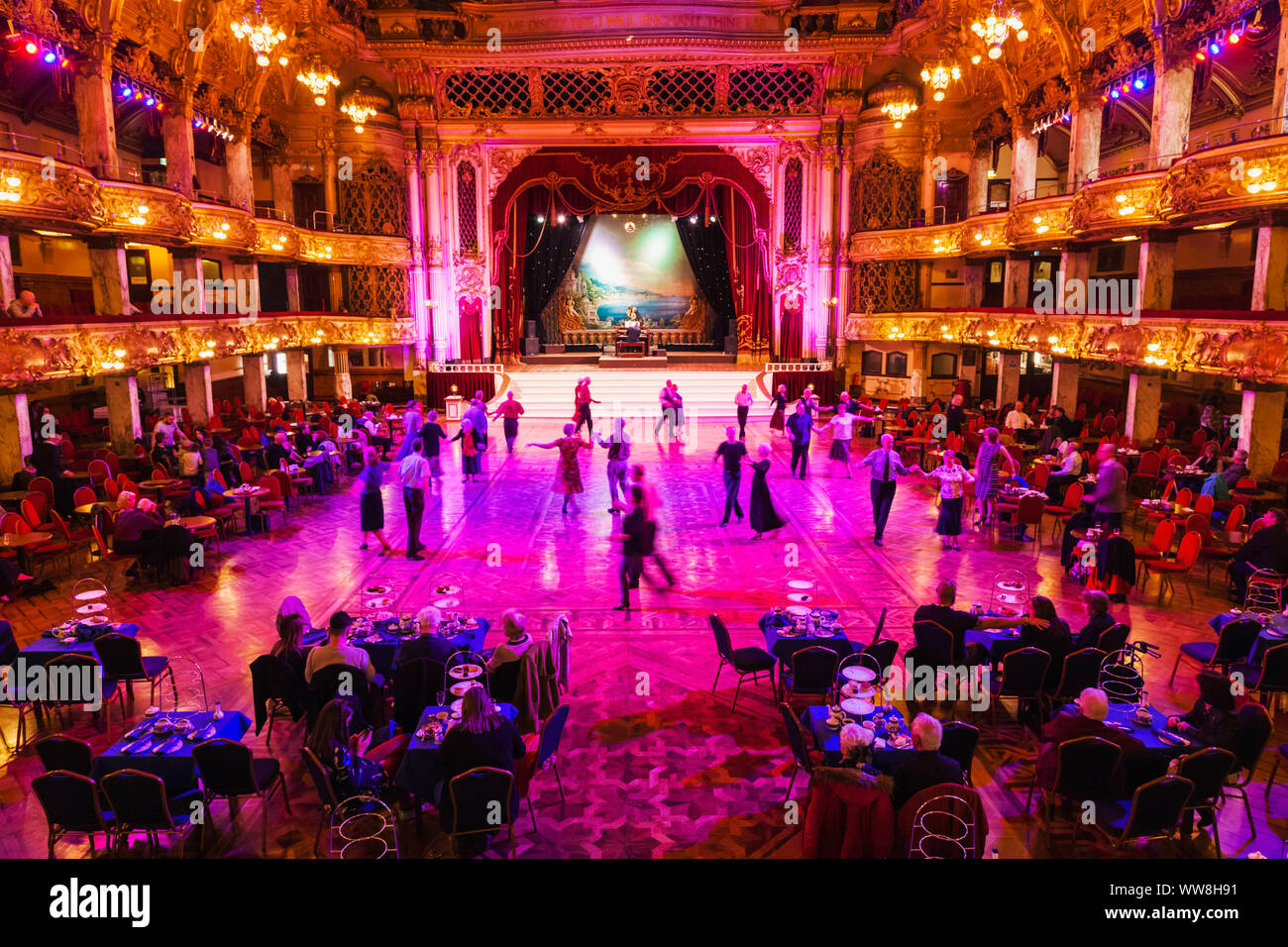 England, Lancanshire, Blackpool, der Blackpool Tower Ballsaal Stockfoto