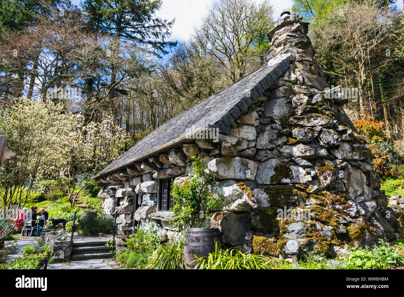 , Gwynedd, Wales Snowdonia National Park, Capel Curig, Das hässliche Haus Stockfoto