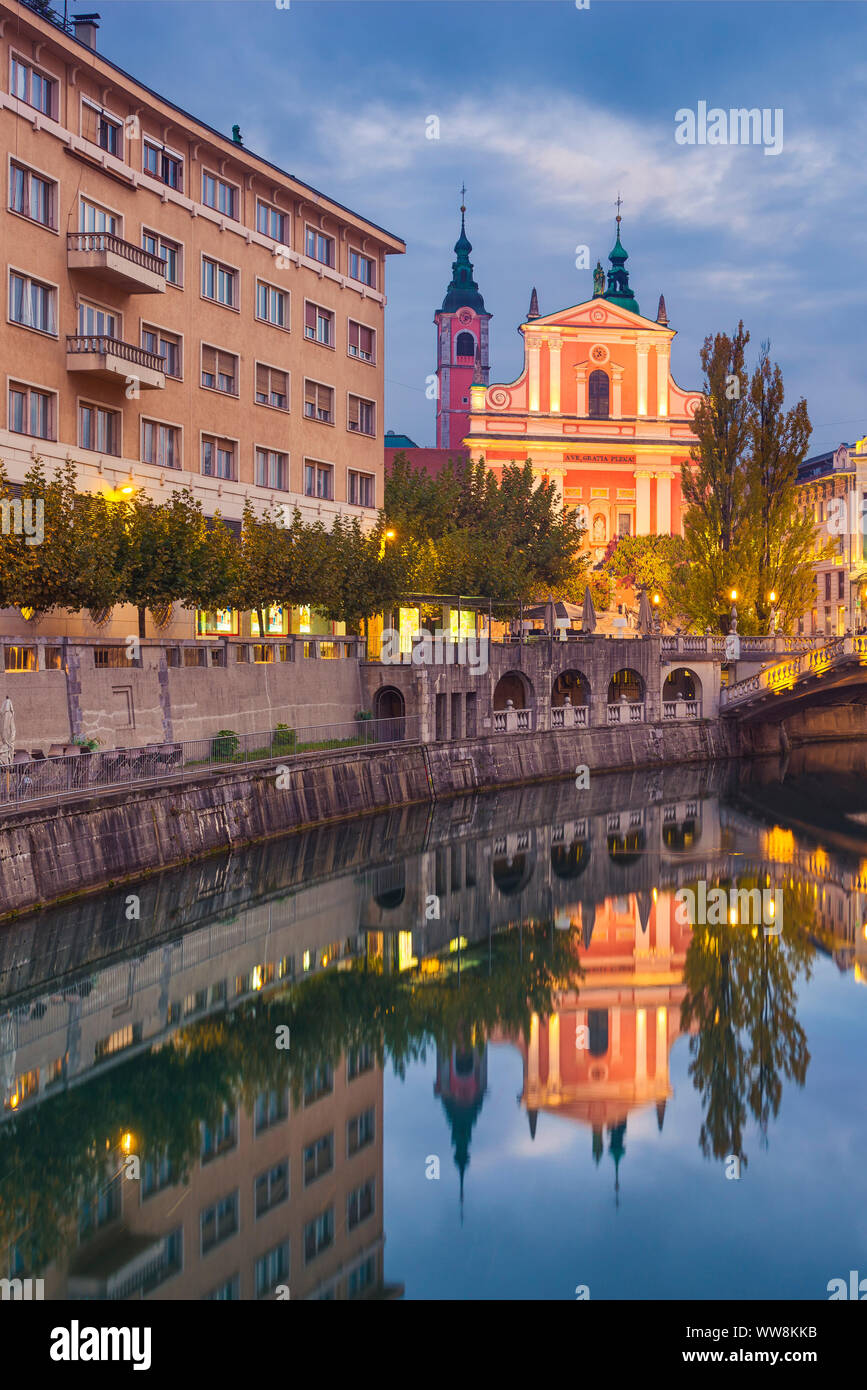 Historische Altstadt von Ljubljana, Slowenien Stockfoto