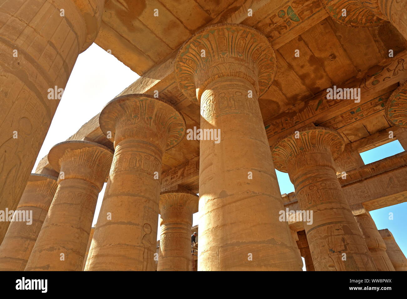 Ramesseum, Tempel von Ramses II. in Theben-west, Luxor, Oberägypten, Ägypten Stockfoto