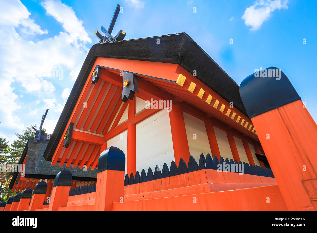 Sumiyoshi Taisha Shrine berühmten Tempel reisen tourismus Wahrzeichen von Osaka Japan Asien Stockfoto