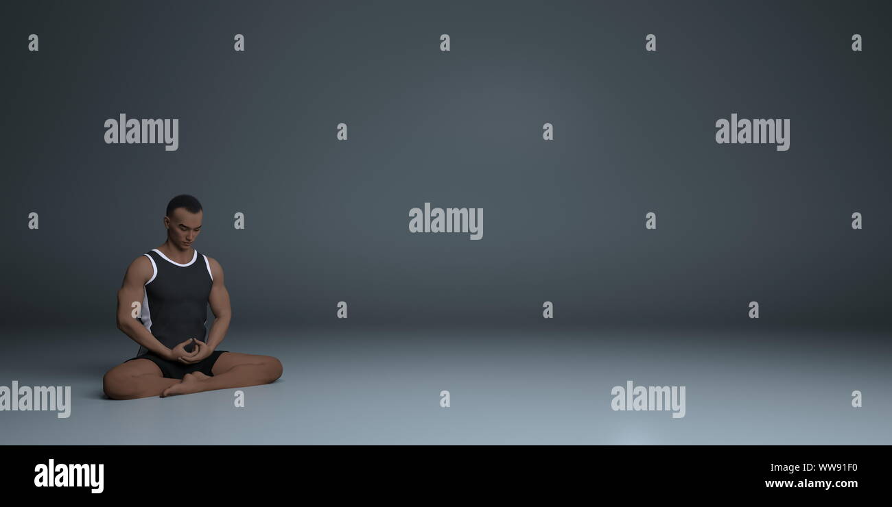 Zen Meditation geistigen Frieden Konzept als Kunst Stockfoto