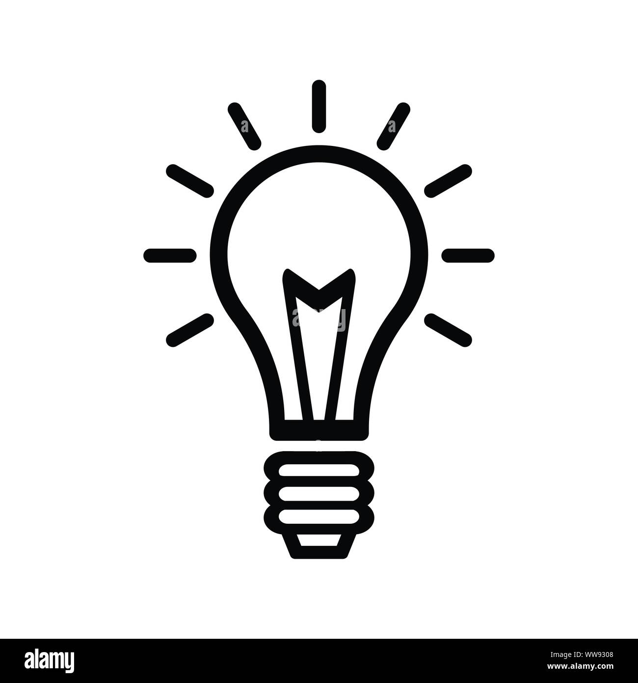 Glühlampe Symbol erzeugen, Idee, Innovation, Glühbirne Stock-Vektorgrafik -  Alamy