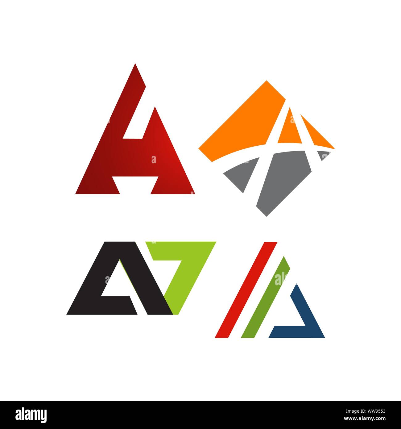 Schreiben eines Logos eine moderne Dreieck logo Vektor Inspirationen Stock Vektor